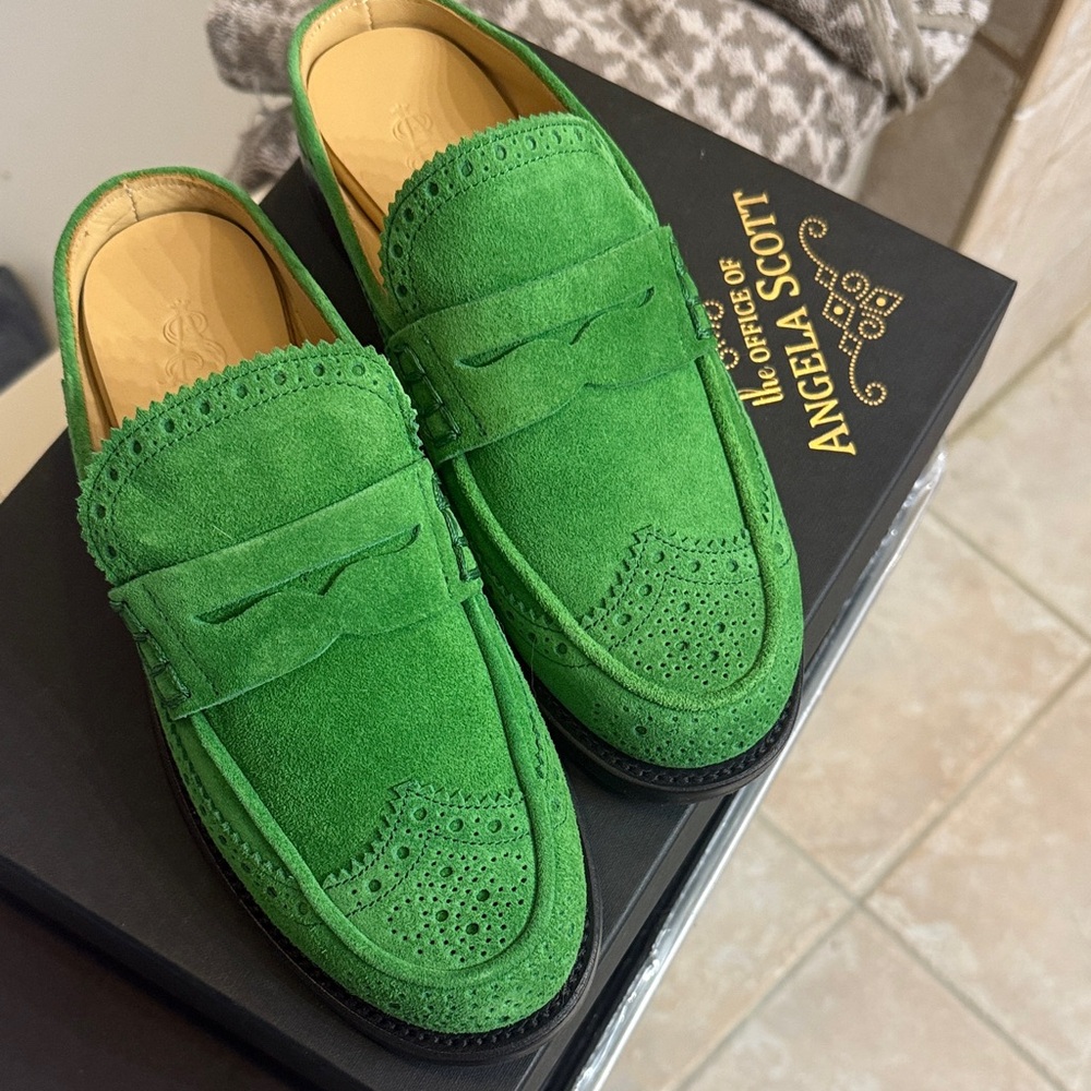 Green Suede woman’s  Loafers